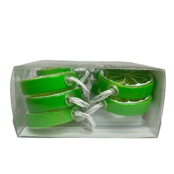 STRING LIGHTS SLICED LIME FRUIT WARM WHITE LED 10-LIGHT SET - Picture 8 of 10